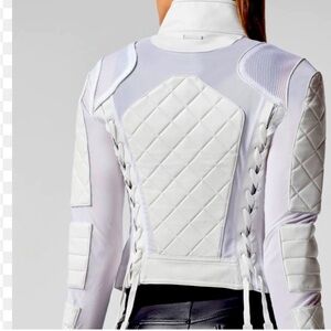 Blanc Noir Size Large Excellent condition. White moto biker motorcycle